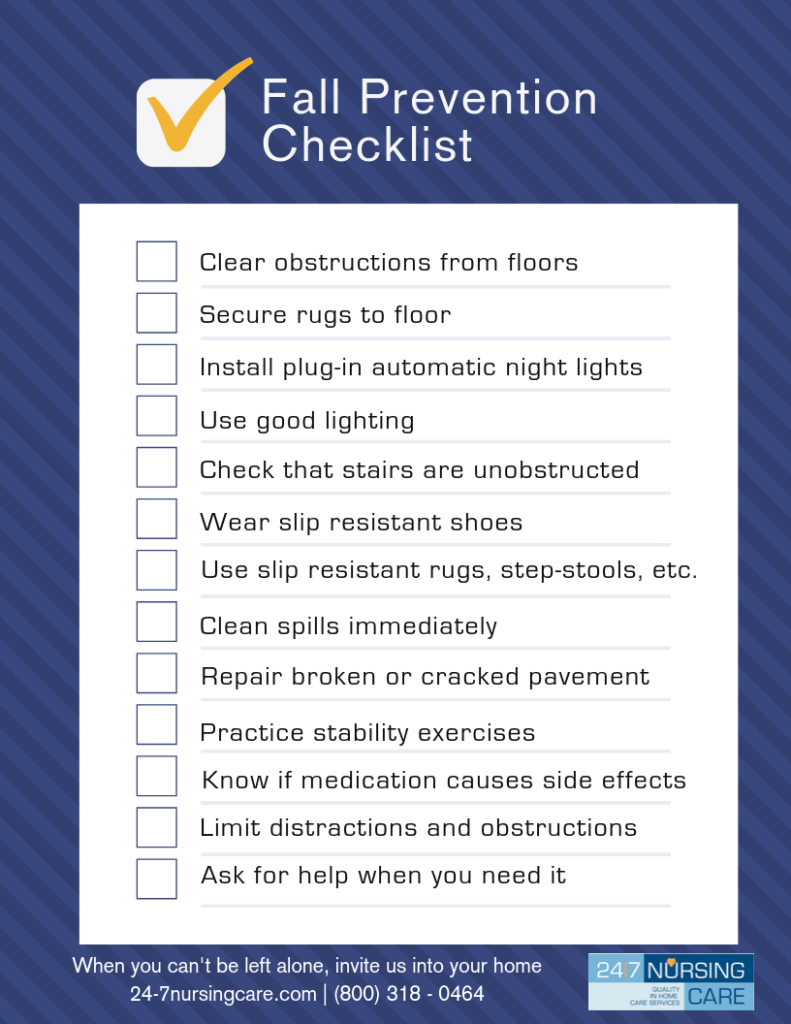 Fall Prevention Checklist Print